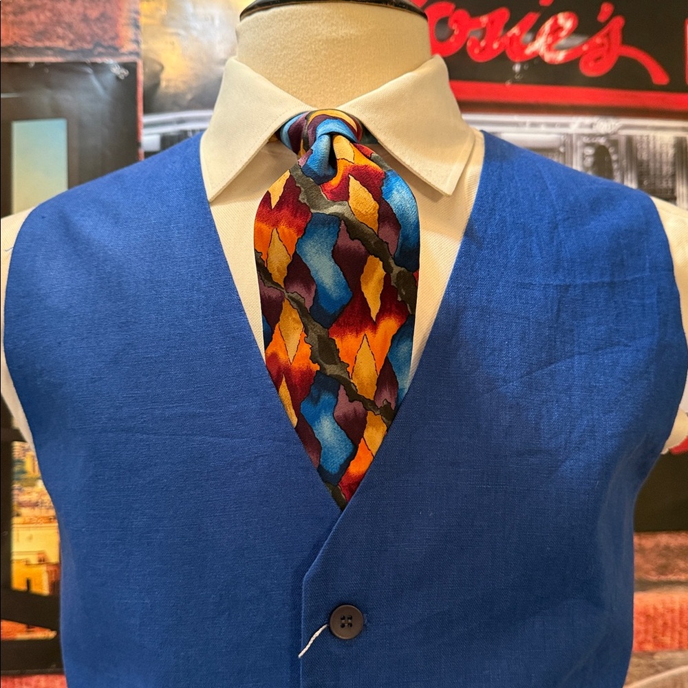 ModelCloth Royal Blue Vest - Picture 6 of 17